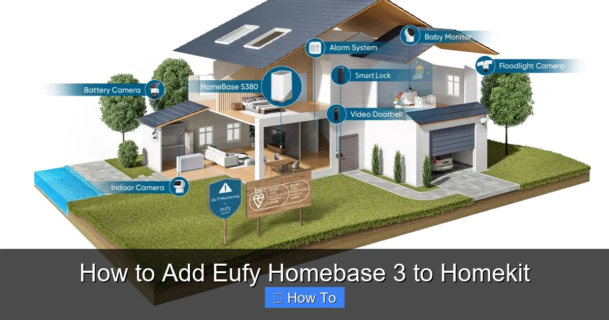 How to Add Eufy Homebase 3 to Homekit