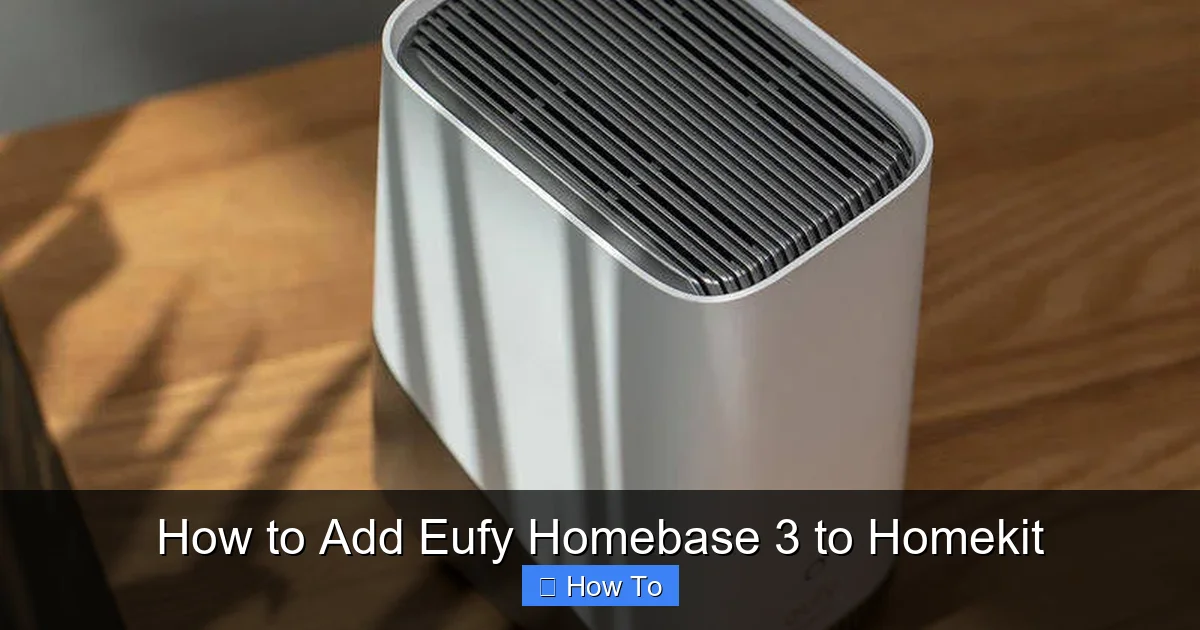 How to Add Eufy Homebase 3 to Homekit