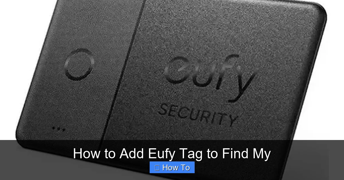 How to Add Eufy Tag to Find My