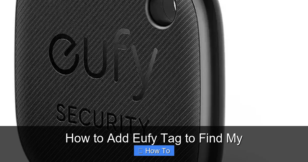 How to Add Eufy Tag to Find My