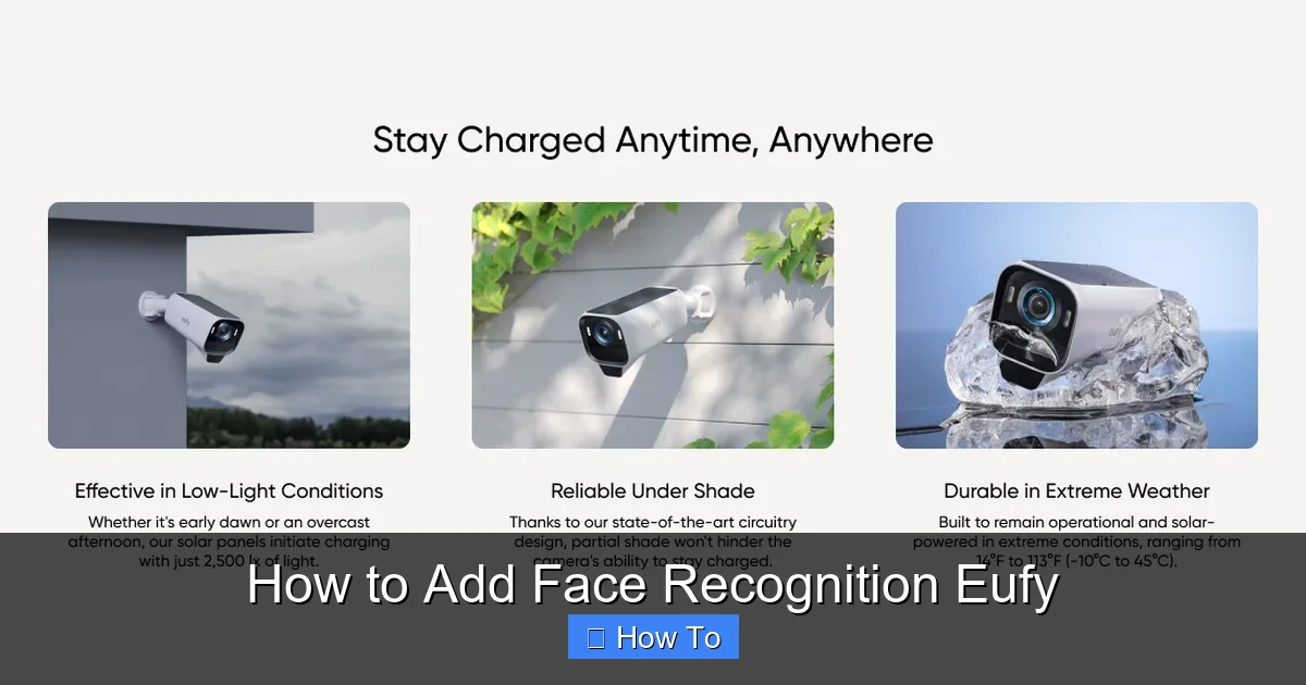 How to Add Face Recognition Eufy