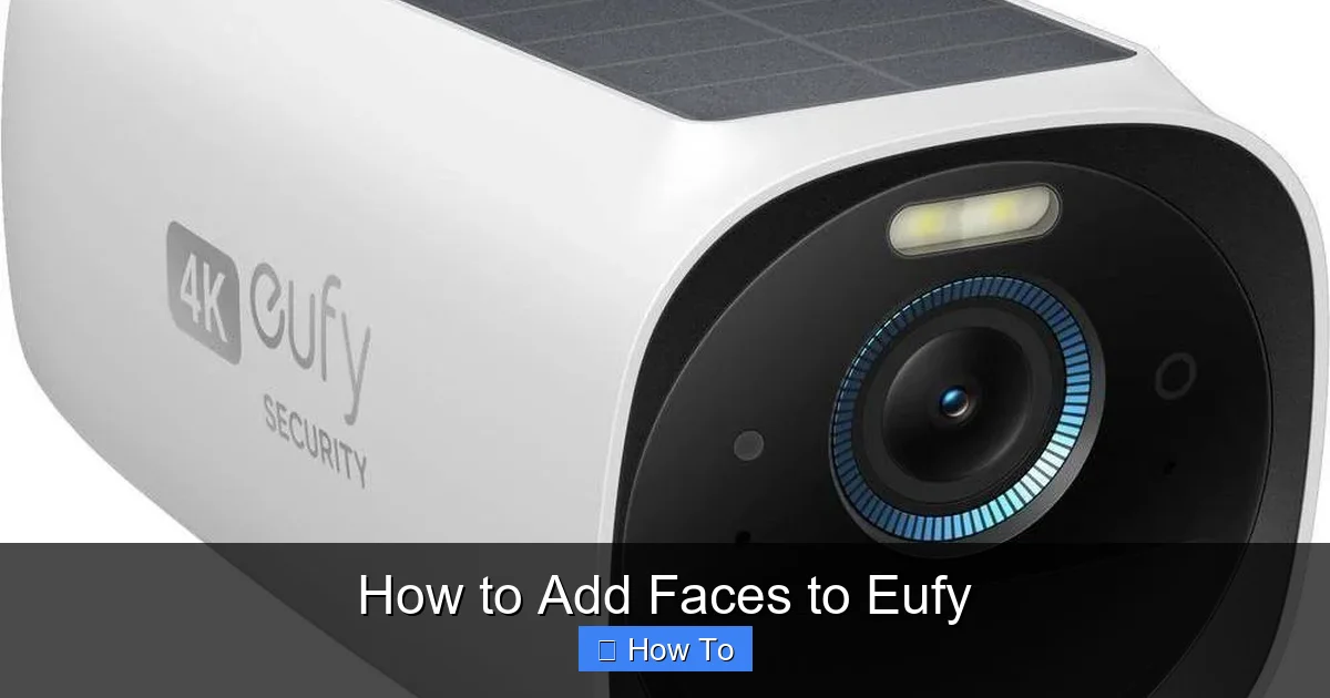 How to Add Faces to Eufy