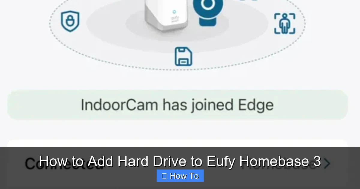 How to Add Hard Drive to Eufy Homebase 3