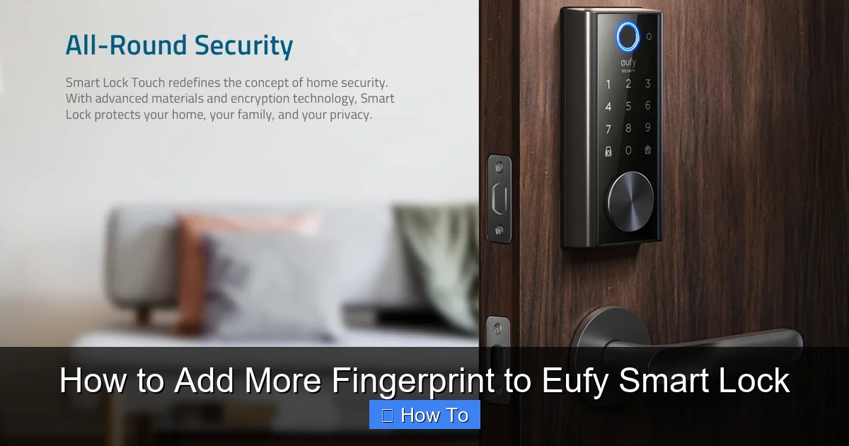 How to Add More Fingerprint to Eufy Smart Lock