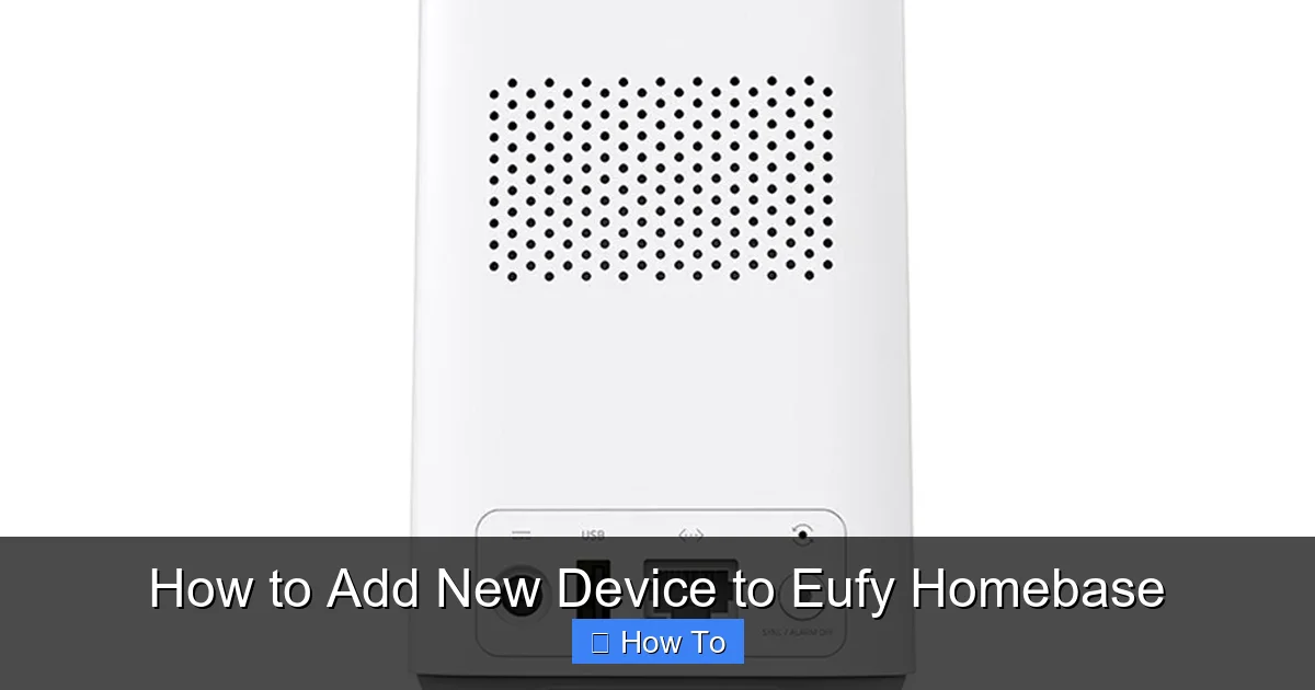 How to Add New Device to Eufy Homebase