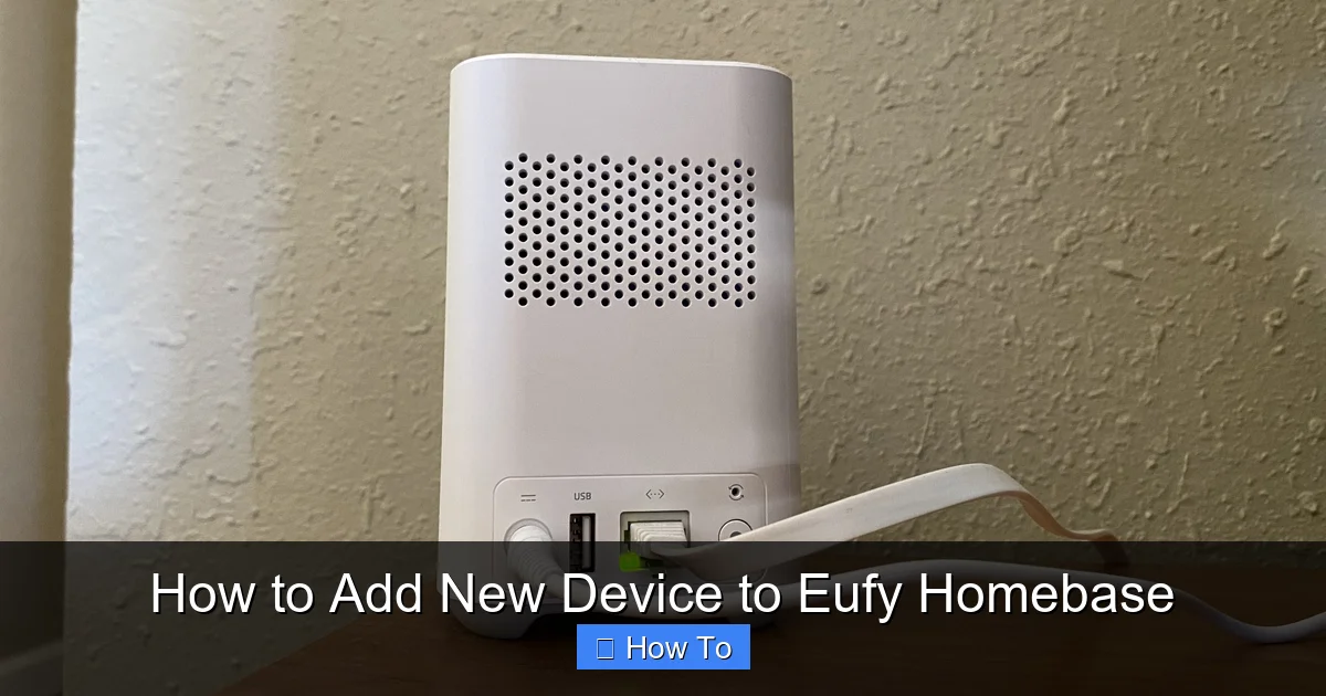 How to Add New Device to Eufy Homebase