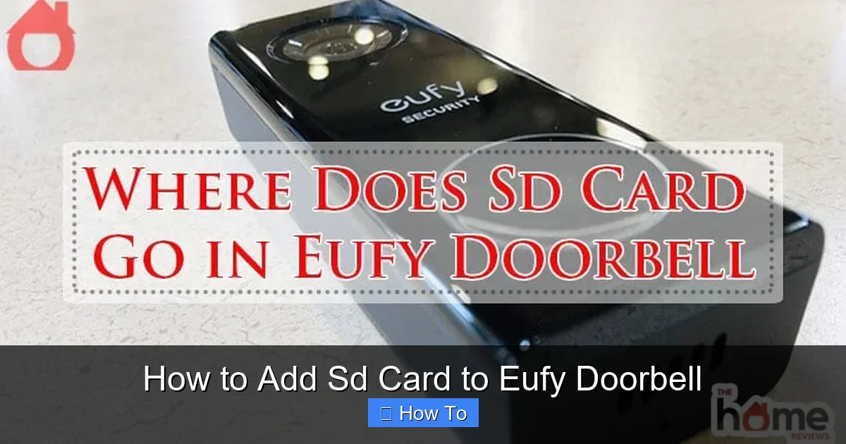 How to Add Sd Card to Eufy Doorbell