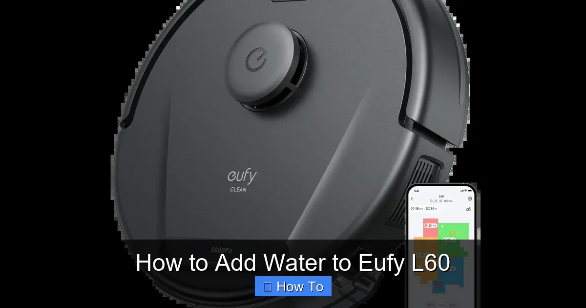 How to Add Water to Eufy L60