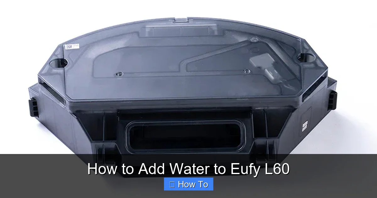 How to Add Water to Eufy L60