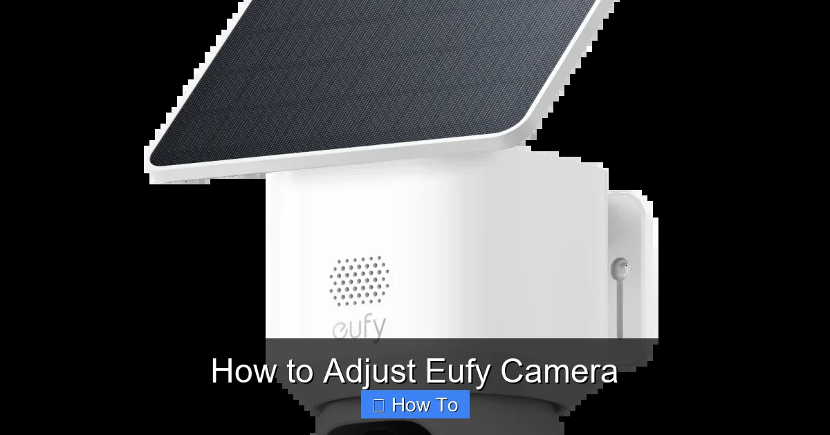 How to Adjust Eufy Camera
