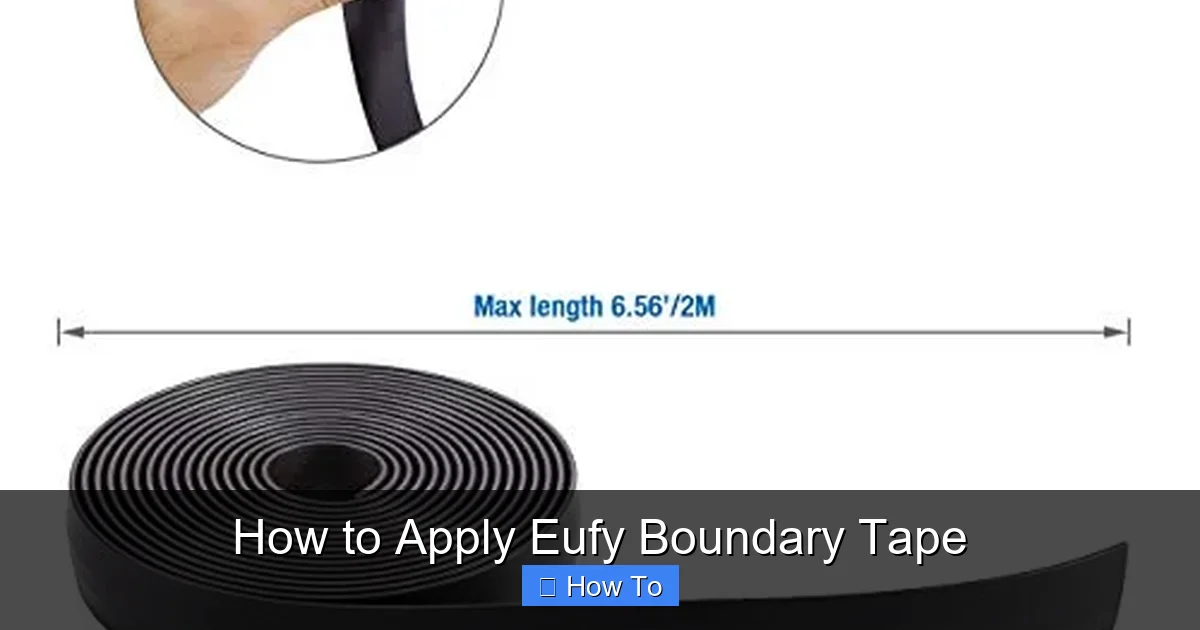 How to Apply Eufy Boundary Tape