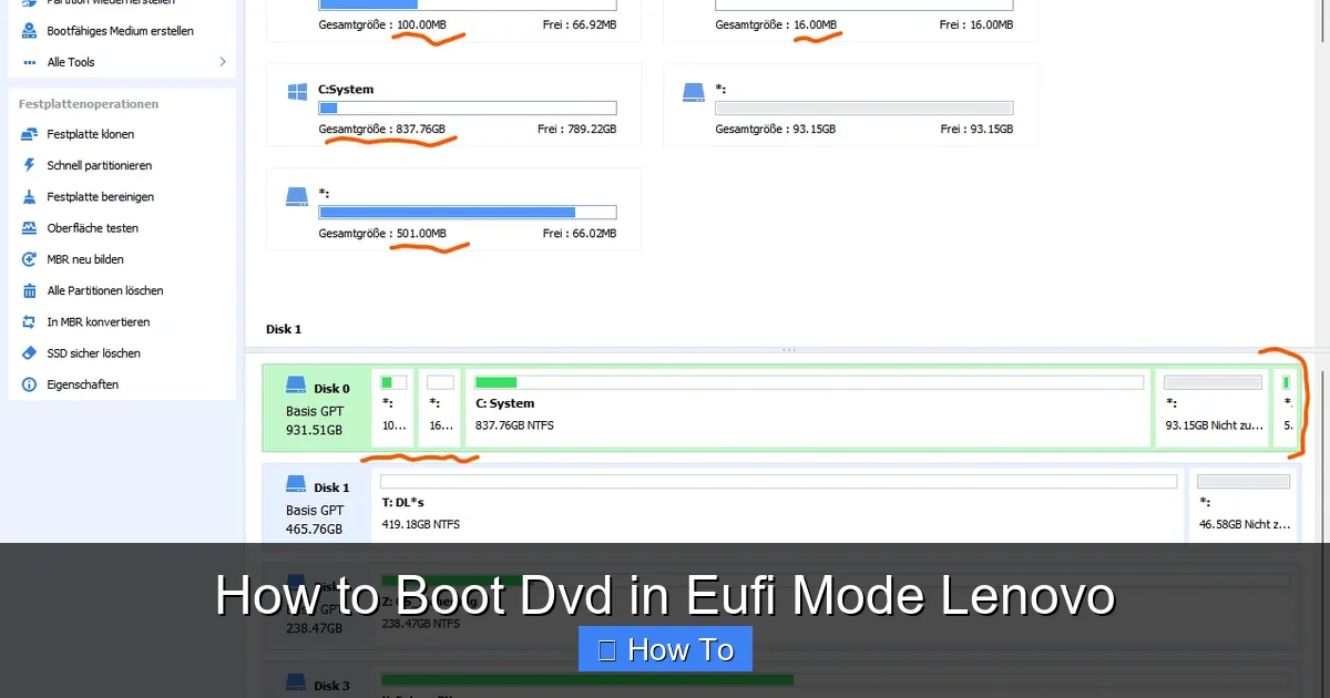 How to Boot Dvd in Eufi Mode Lenovo