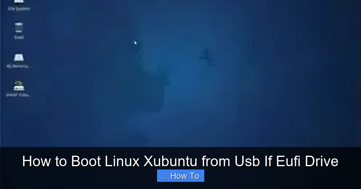 How to Boot Linux Xubuntu from Usb If Eufi Drive