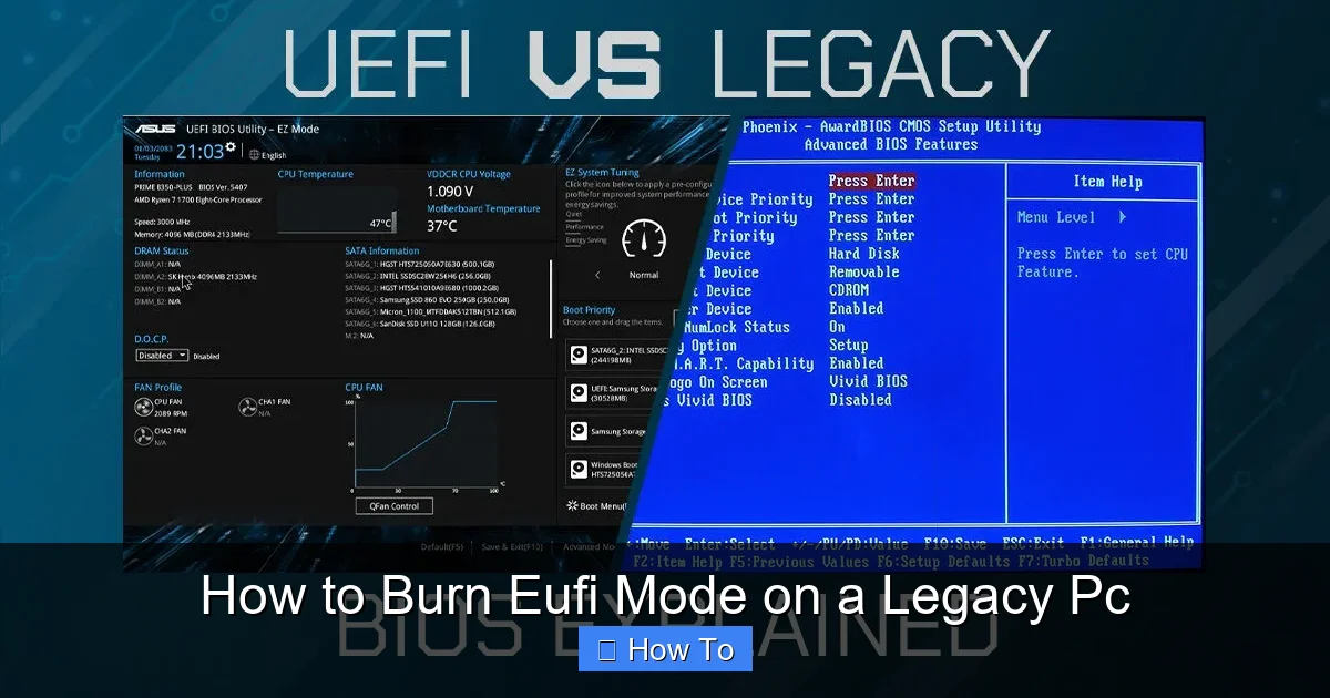 How to Burn Eufi Mode on a Legacy Pc