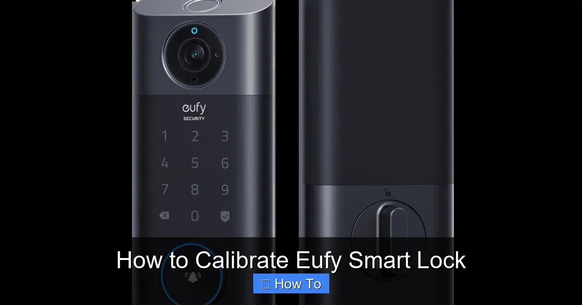 How to Calibrate Eufy Smart Lock
