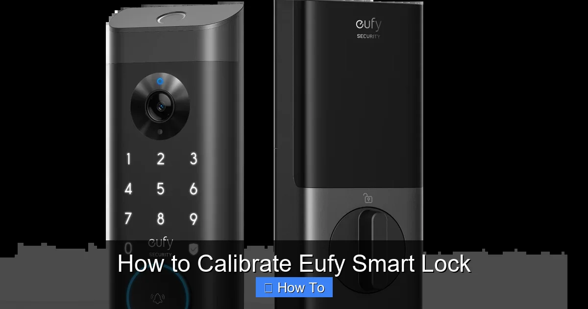How to Calibrate Eufy Smart Lock