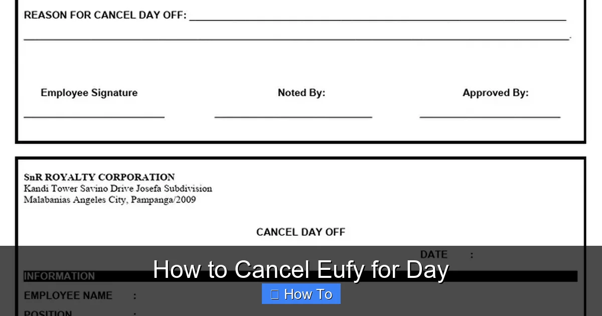 How to Cancel Eufy for Day