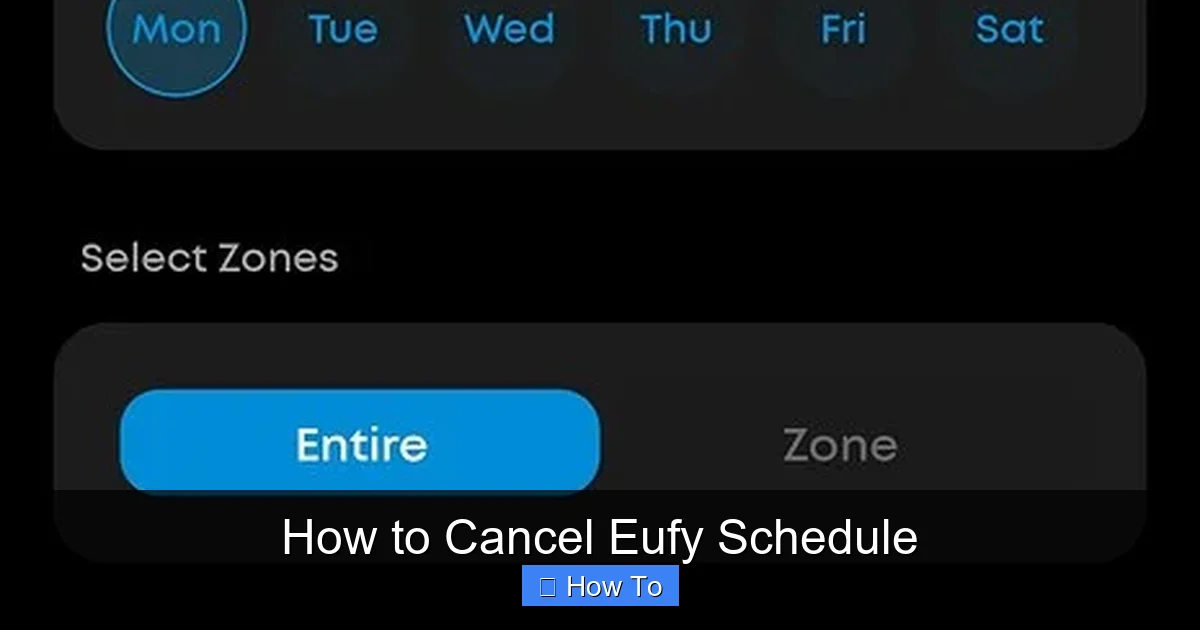 How to Cancel Eufy Schedule
