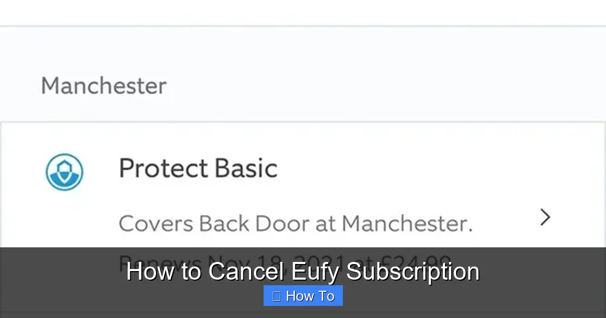 How to Cancel Eufy Subscription
