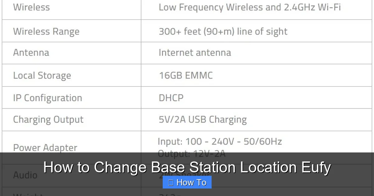 How to Change Base Station Location Eufy