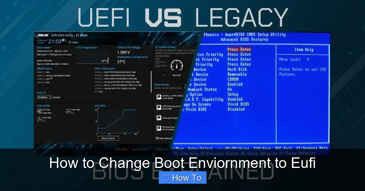 How to Change Boot Enviornment to Eufi