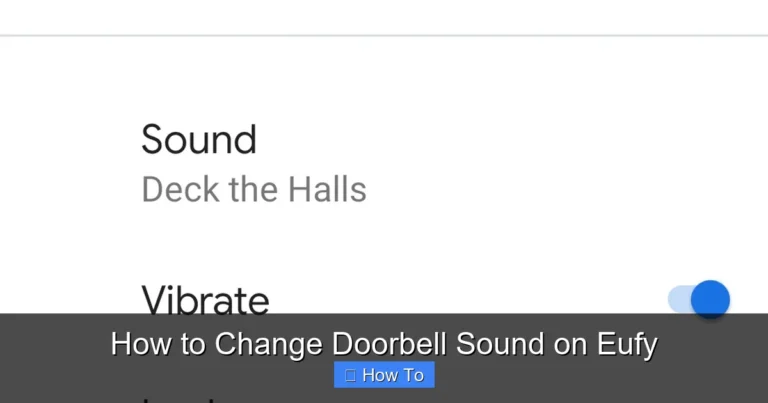How to Change Doorbell Sound on Eufy