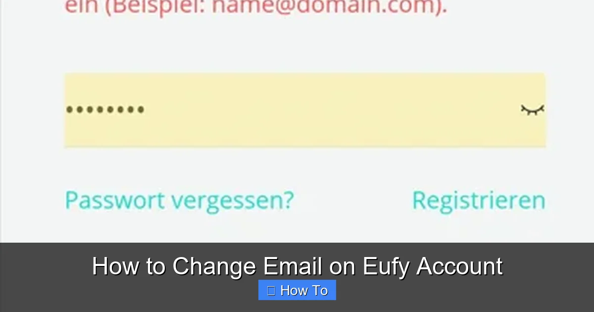 How to Change Email on Eufy Account