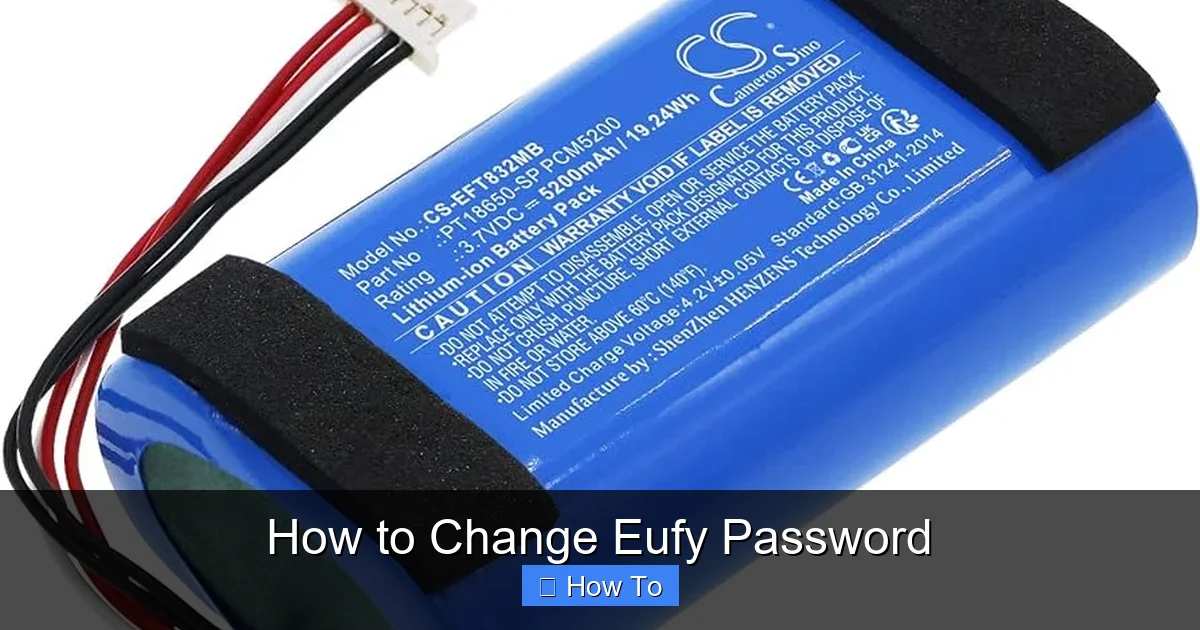 How to Change Eufy Password