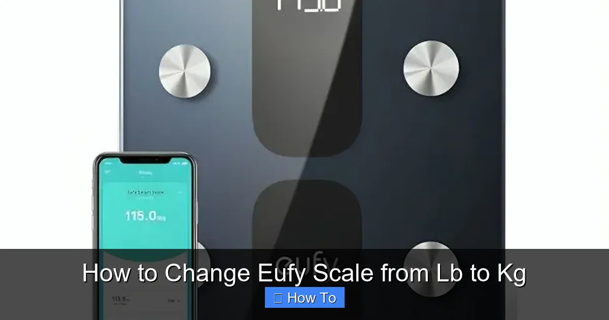 How to Change Eufy Scale from Lb to Kg