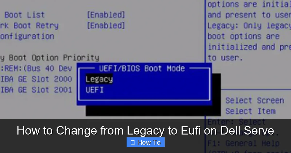 How to Change from Legacy to Eufi on Dell Serve