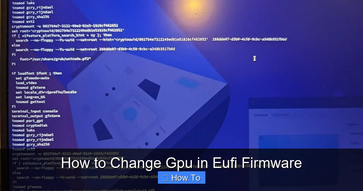 How to Change Gpu in Eufi Firmware