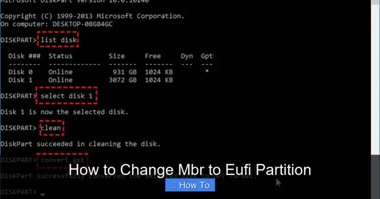 How to Change Mbr to Eufi Partition