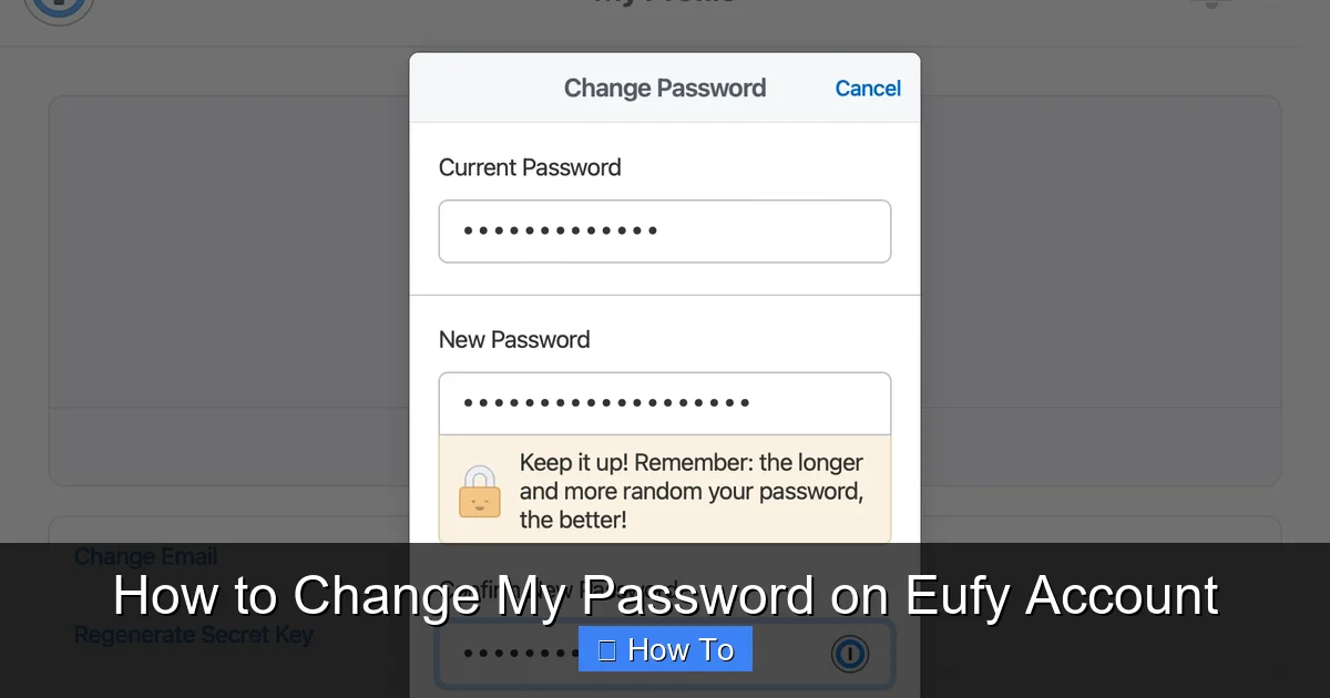 How to Change My Password on Eufy Account