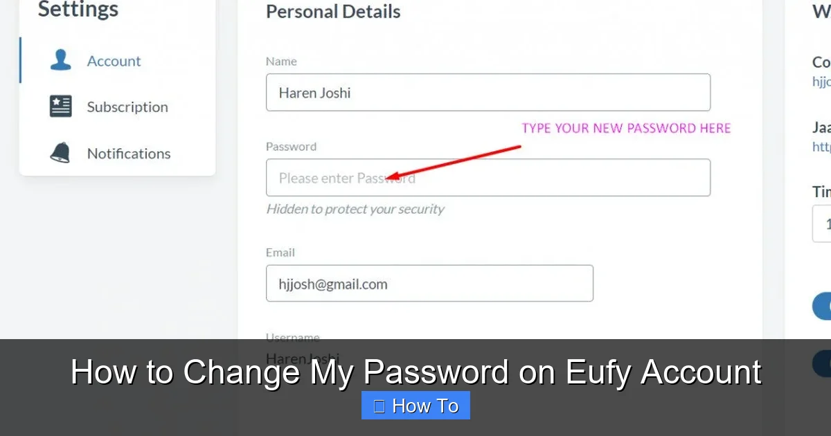 How to Change My Password on Eufy Account