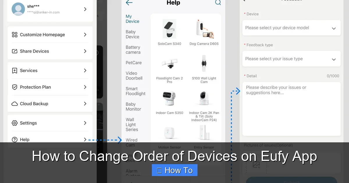 How to Change Order of Devices on Eufy App