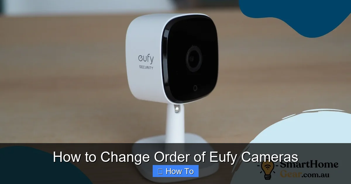 How to Change Order of Eufy Cameras