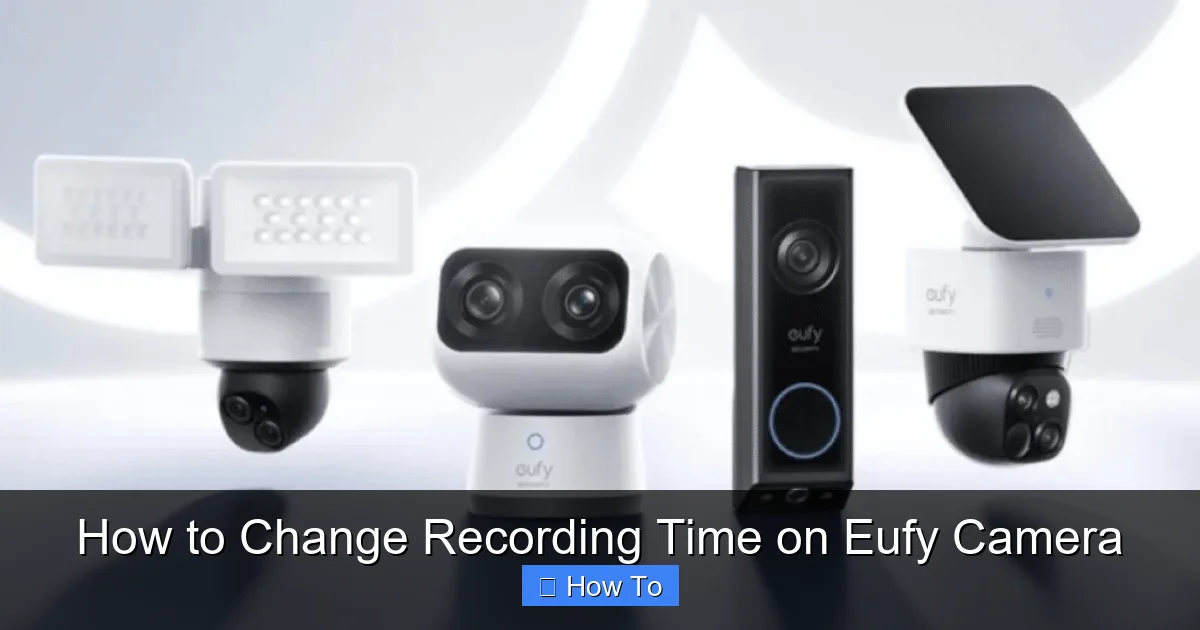 How to Change Recording Time on Eufy Camera