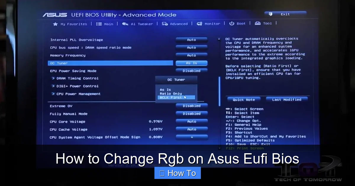 How to Change Rgb on Asus Eufi Bios