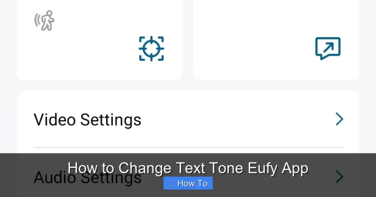 How to Change Text Tone Eufy App