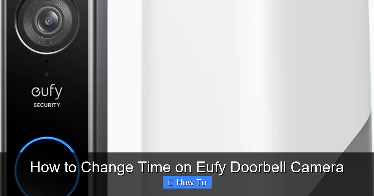 How to Change Time on Eufy Doorbell Camera