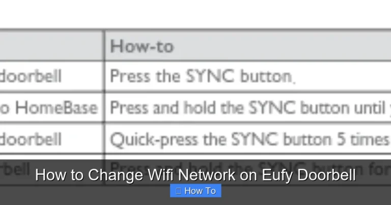 How to Change Wifi Network on Eufy Doorbell