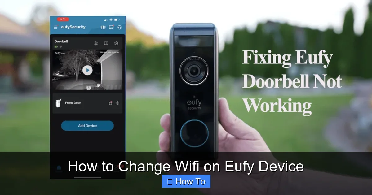 How to Change Wifi on Eufy Device