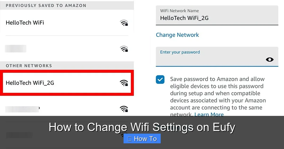 How to Change Wifi Settings on Eufy