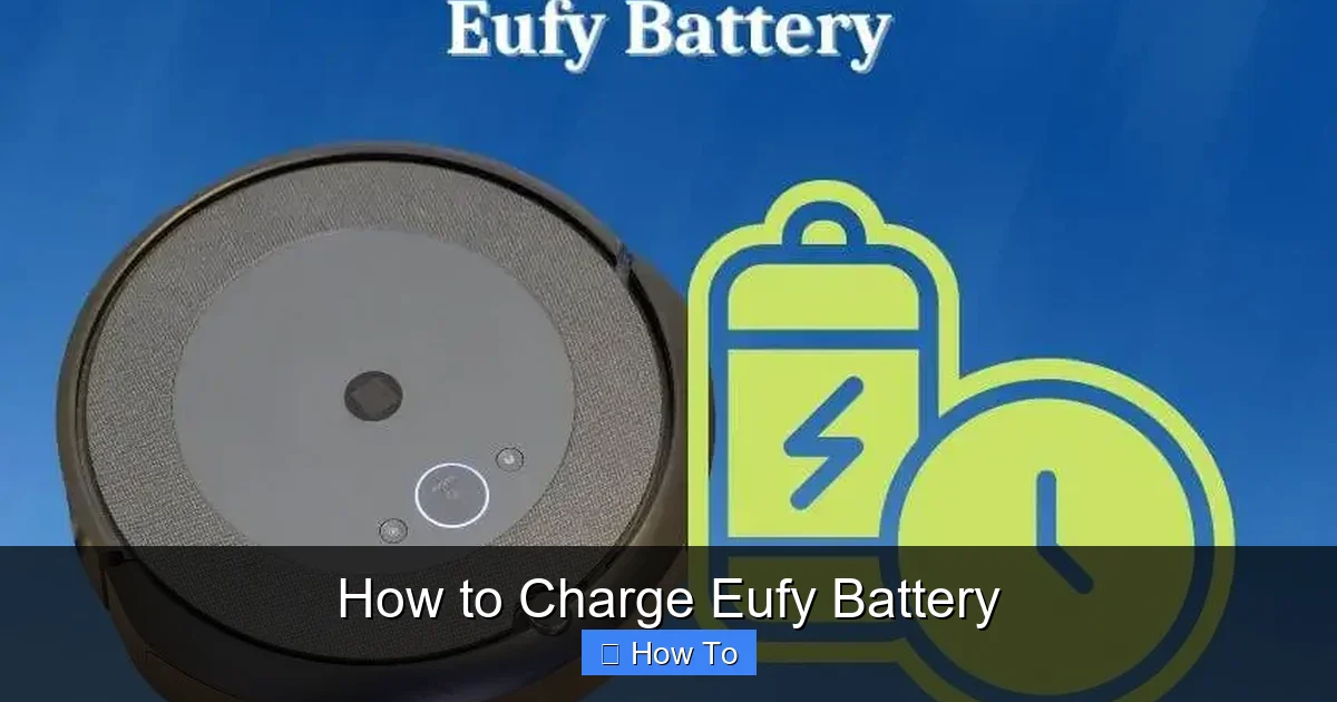 How to Charge Eufy Battery