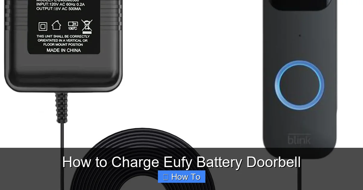 How to Charge Eufy Battery Doorbell