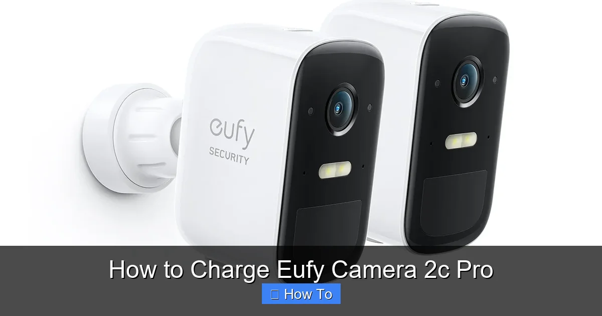 How to Charge Eufy Camera 2c Pro