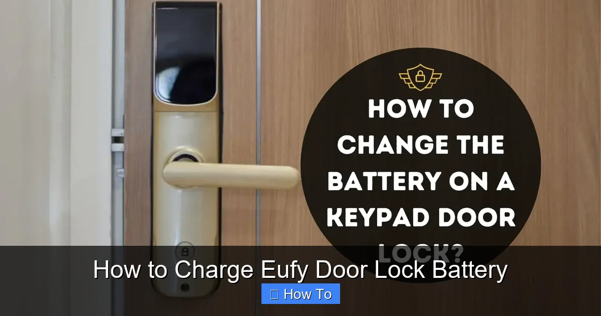 How to Charge Eufy Door Lock Battery