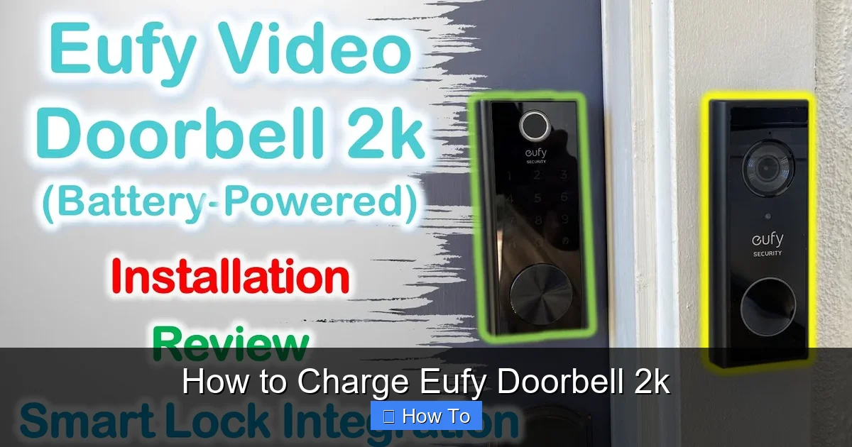 How to Charge Eufy Doorbell 2k