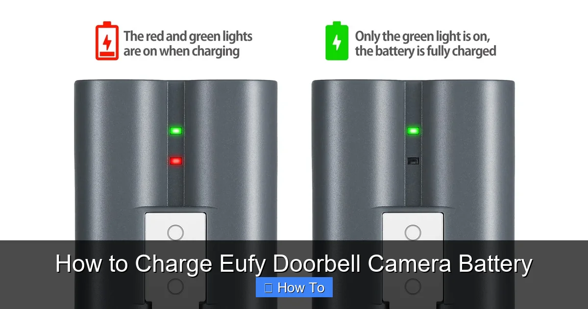 How to Charge Eufy Doorbell Camera Battery