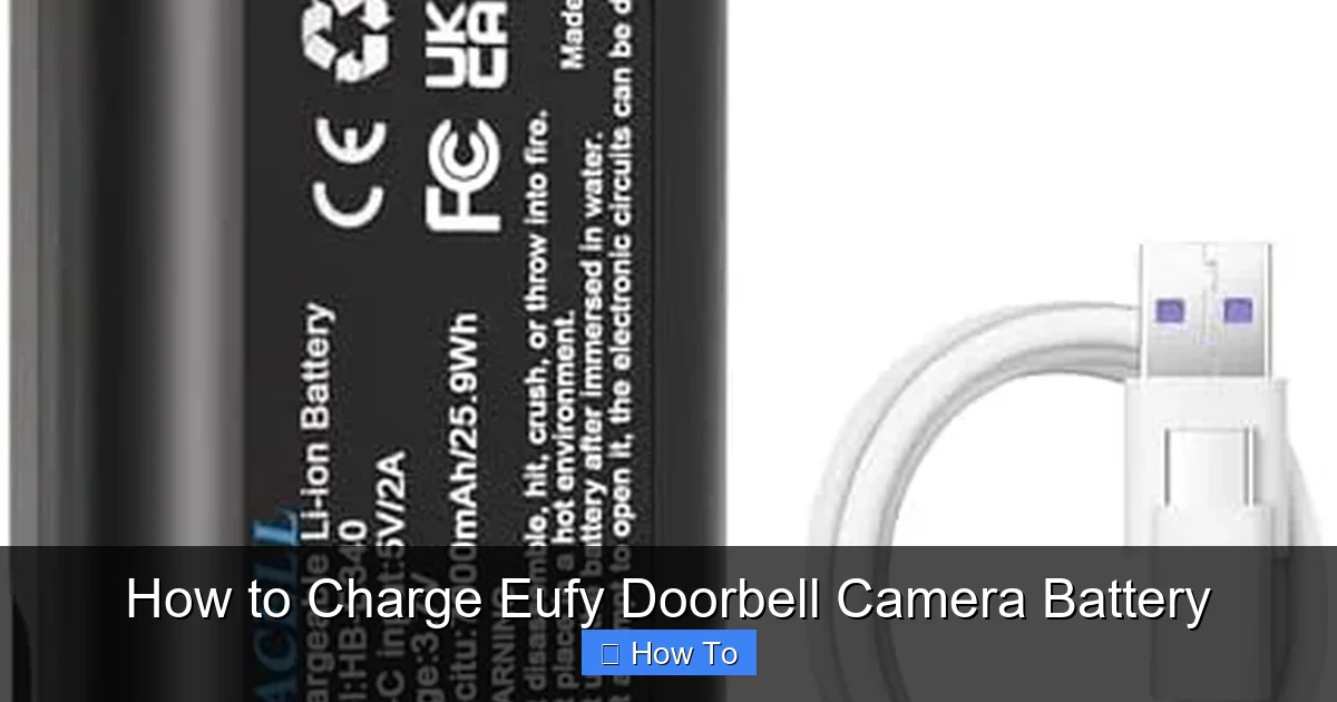 How to Charge Eufy Doorbell Camera Battery
